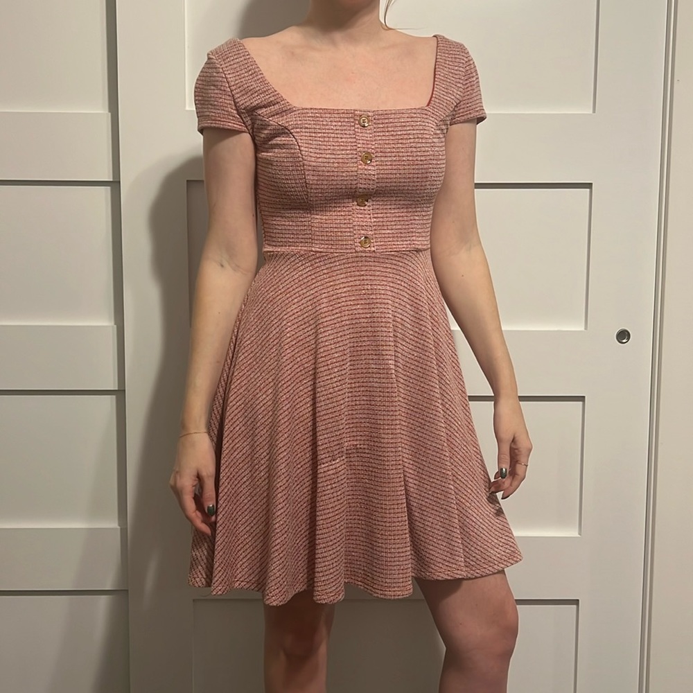 Red knit mini dress size small